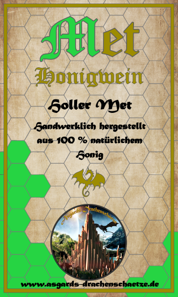 Flasche Hollermet / Honigwein mit Holunderblüte, 10% vol. / 750 ml