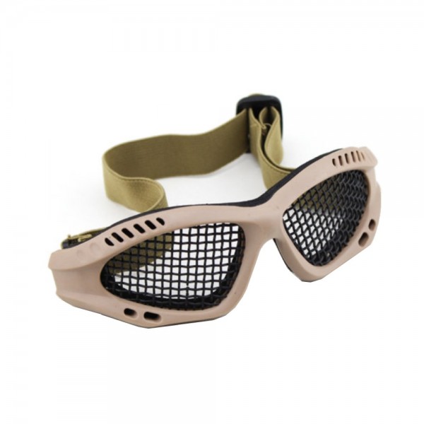 Tactical Goggles with Steel Mesh tan (Wosport)