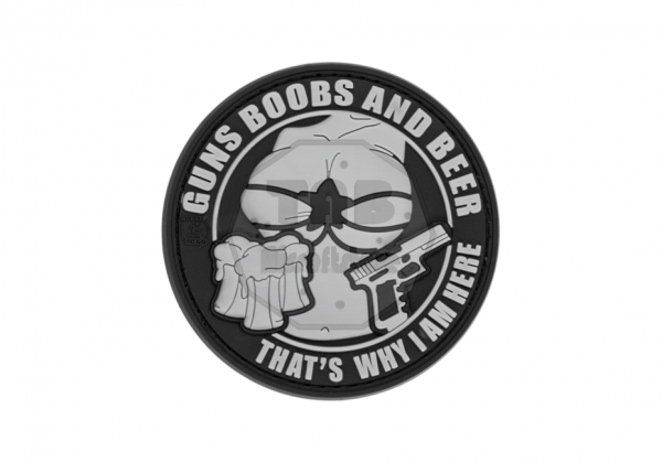 Guns Boobs and Beer Rubber Patch Color (JTG)