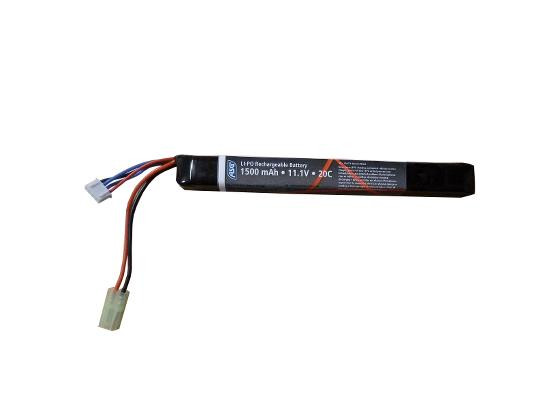 Battery 11.1V 1500mAh, Li-Po single stick type (ASG)